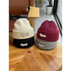 Moda americana carta remendo chapéu de malha feminino outono inverno novo estilo Baotou chapéu frio All-Match chapéu de