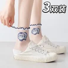 Fungus Edge meias femininas de cano médio verão fino vidro seda respirável meias femininas bordadas meninas meias de ren