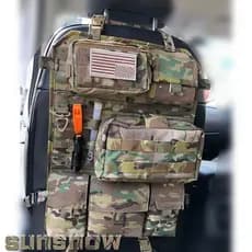 [Sun Snow Made] Ventilador militar Bolsa de armazenamento de carro Bolsa suspensa Jasmine Placa suspensa Tecido camuflad