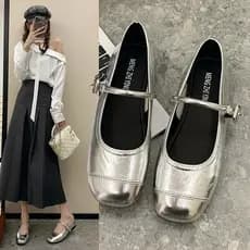 Estilo francês Retro único sapatos confortáveis elegantes All-Match moda único sapatos 2026 primavera dedo do pé redondo