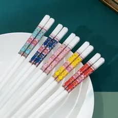 Pauzinhos de cerâmica de cor esmaltada Jingdezhen Doméstico genuíno de alta qualidade Resistente a mofo Resistente a alt