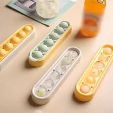 Molde de bola de gelo de grau alimentício, prensa de Silicone, bandeja de gelo para geladeira doméstica, caixa de gelo r
