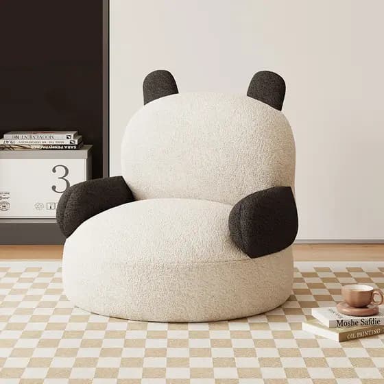 Sofá infantil bebê urso fofo sofá preguiçoso pode sentar Mini assento de desenho animado legível