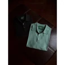 Camisa polo artesanal ARTIGIANI Nápoles de luxo italiano velho dinheiro camisa polo de manga curta de veludo altamente f