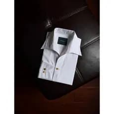 ARTIGIANI Padrinho Nápoles 6 Passos Camisa Artesanal Italiano Velho Dinheiro Verão Seersucker Gola De Uma Peça
