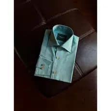 ARTIGIANI Padrinho Nápoles 5 Passos Camisa Artesanal Italiano Velho Dinheiro Duplo Palácio Seda Ding Grau Amoreira