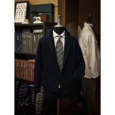 [Estilo grosso de caxemira de lã] ARTIGIANI Nápoles Padrinho Dinheiro Antigo Cardigan avançado feito à mão com gola de f