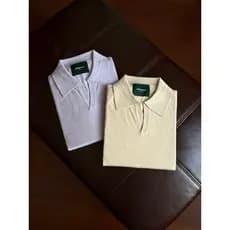 Camisa polo artesanal ARTIGIANI Nápoles de luxo italiano velho dinheiro camisa polo de manga curta de veludo altamente f