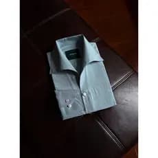 ARTIGIANI Padrinho Nápoles 6 Passos Camisa Artesanal Italiano Velho Dinheiro Duplo Palácio Seda Gola De Uma Peça