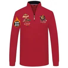 Roupas masculinas de alta qualidade forro de lã camiseta espessada outono inverno gola alta zíper meia gola alta camisa