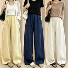 Lyocell Tencel linho Machete calças femininas verão 2026 novo estilo cintura alta solta mais magro olhar Drape em linha