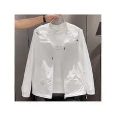2026 verão novo estilo com capuz protetor solar roupas masculinas High-End Street Wear moda All-Match Casual casaco fino