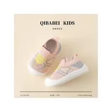 Bebê da criança sapatos Anti-deslizamento de sola macia sapatos de bebê respirável malha meias sapatos deslizamento-em m