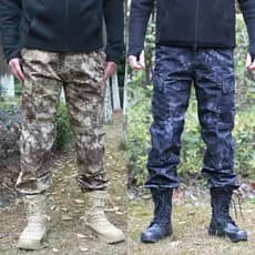 Thiefless WZJP Python Padrão Camuflagem Calças Macacão Multi-bolso Calças Homens Mulheres Ventilador Militar Tático