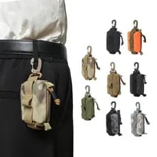 Camuflagem portátil tático EDC ferramenta saco ao ar livre Anti-perdido mudança caso de cartão chave saco do telefone mó