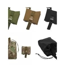 Bolsa tática dobrável para reciclagem, bolsa de armazenamento de artigos diversos, acessório Molle, esportes ao ar livre