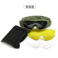ESS óculos táticos genuínos CS à prova de explosão óculos resistentes a impactos conjunto de três lentes óculos de motoc