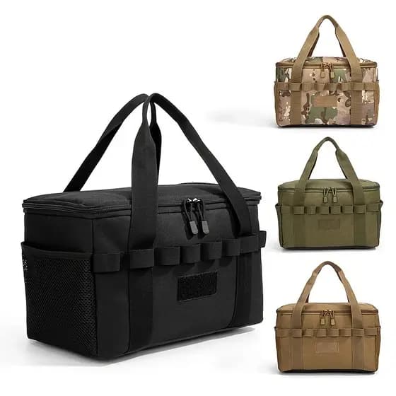 Saco de piquenique ao ar livre bolsa de viagem acampamento tático saco piquenique dobrável portátil ferramenta saco de a
