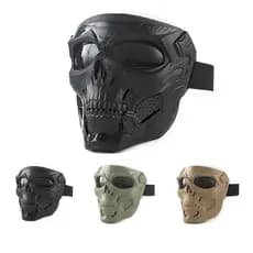 2024 Caveira Máscara à prova de vento Proteção fantasma Óculos esportivos Ciclismo Harley Retro Halloween Ghost Head Ócu