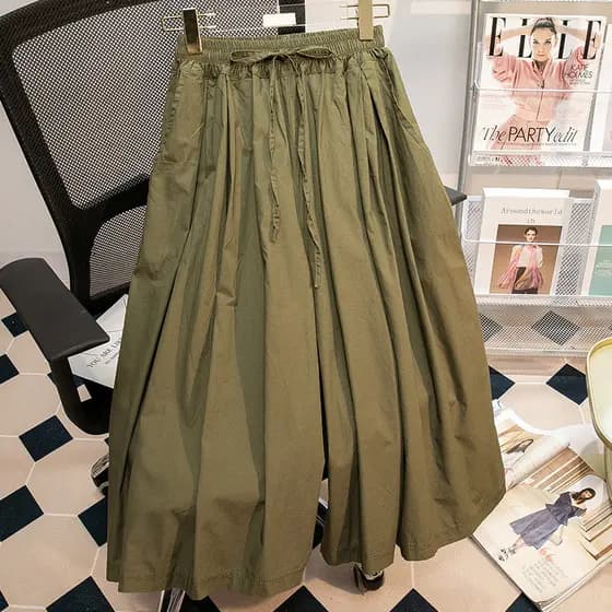 Roupas femininas de tamanho grande elástico cintura alta estudante azul escuro primavera outono solto casual mais magro