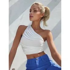 Europeu americano 2024 feminino verão novo estilo Commuter profundo v cetim cordão sem mangas estilingue cor sólida exte