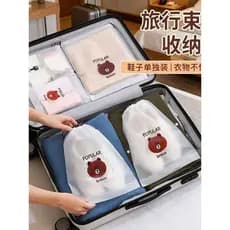 Saco de armazenamento de viagem bagagem cordão roupas organizador saco portátil Sub-embalagem saco de armazenamento Anti