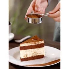 Mini peneira de farinha bolo sobremesa seleção malha de aço inoxidável café em pó açúcar cacau em pó Sprinkler filtro de