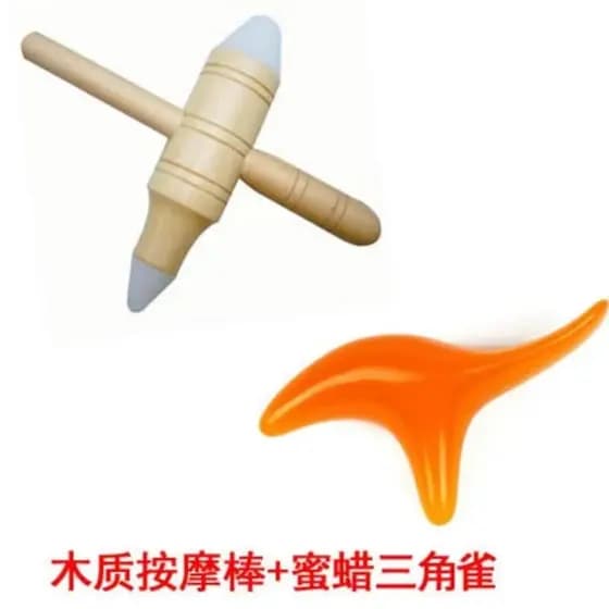 Cabeça de Silicone cruz de madeira massageador portátil triângulo massageador Tuina pé terapia triângulo pássaro multifu