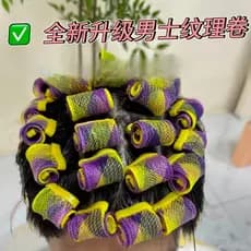 Textura perm volta textura masculina perm textura bagunçada caracol rolo automaticamente barra de rolo multifuncional pe