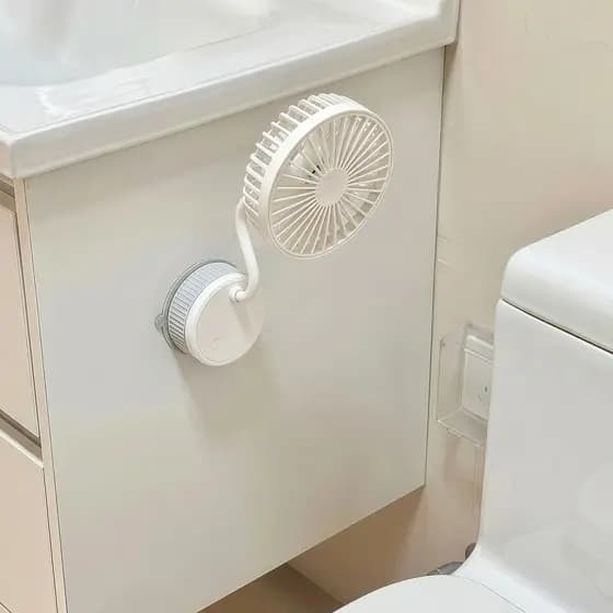 Ventosa ventilador de banheiro Desktop portátil pequeno silencioso quarto maquiagem rosto soprando cozinha posição traba