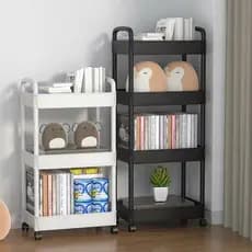 Cozinha multifuncional prateleira móvel carrinho piso Multi-camada rack de armazenamento estante lanches frutas vegetais