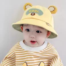 Chapéu de bebê primavera outono estilo fino versão coreana meninas bonito Super bonito balde chapéu meninos All-Match po