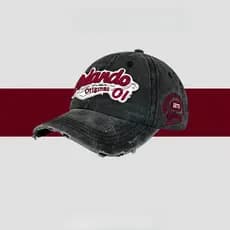 Americano Retro angustiado chapéu de pico feminino lavado buraco mostrando rosto menina quente All-Match pára-sol Denim