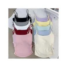 Colete sutiã integrado roupa interior pequeno estilingue novo estilo roupas femininas plissado bonito volta Bottoming co
