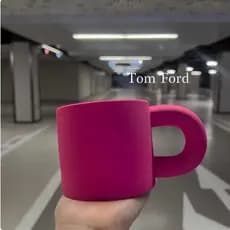 Caneca de cerâmica vermelha rosa, copo de água gorda, copo doméstico para meninas, xícara de café, luz nórdica, presente