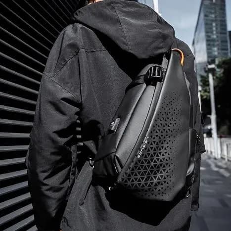 Bolsa mensageiro funcional bolsa masculina 2024 novo estilo moda grande capacidade bolsa de ombro motocicleta mochila St