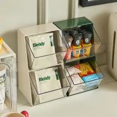 Saco de chá caixa de armazenamento chá café cápsula rack armazenamento sala chá transparente Display rack Desktop pratel
