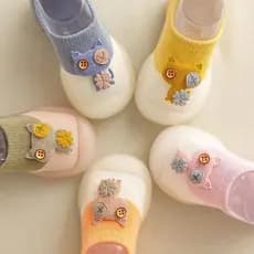 Primavera verão crianças meias de chão do bebê da criança meias sapatos de bebê meias de algodão fino respirável Anti-de