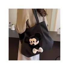 Bolsa de lona feminina estudante universitário bolsa All-Match grande capacidade classe saco Casual simples mão @-