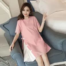 Vestido de maternidade primavera verão vestido estilo ocidental vestido de verão na moda mãe quente único verão fresco d