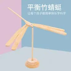 · Equilíbrio Libélula Escritório Computador Desktop Decoração Tecnologia Sentido Bambu Libélula Suspensa De Madeira Infl