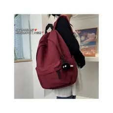 Versão coreana na mochila feminina estudantes do ensino médio grande capacidade simples cor sólida mochila júnior High S