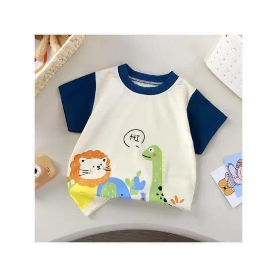 Novo produto desconto marca contador vazamento Pick-Up verão camiseta infantil de manga curta topo meia manga única peça