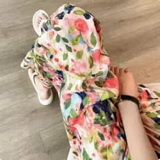 Casa algodão seda pijama calças femininas verão fino algodão seda calças de perna larga calças de praia mais magro olhar