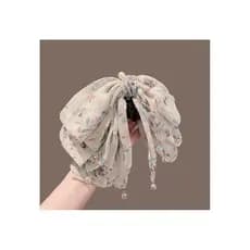 Super fada Floral arco Grab clip feminino high-End grampo de cabelo volta cabeça meia gravata cabelo tubarão clipe alto