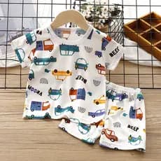 Roupas para casa das crianças 2026 verão meninos meninas terno de manga curta estilo fino bebê gelo seda respirável ar c