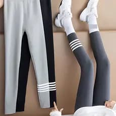 2025 novo estilo preto Leggings senhoras exterior Wear outono inverno forro de lã engrossado calças de algodão barriga m