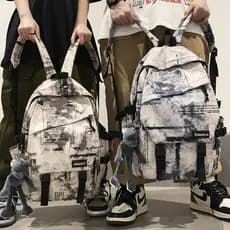 Mochila masculina mochila europeia americana moda ensino médio estudantes universitários estudantes do ensino médio 2025