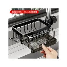 Rack de torneira para pia de cozinha, rack de drenagem para lavar louça, pia, prato, cesta de pano, bancada