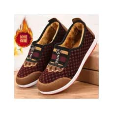 Velho pequim sapatos de pano feminino primavera outono novo estilo sola macia antiderrapante mãe sapatos de sola plana d